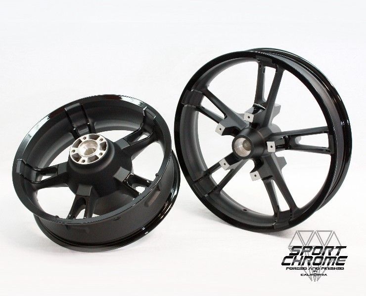 Black Powder Coated TwoTone Enforcer Wheel Exchange 20142017 Street