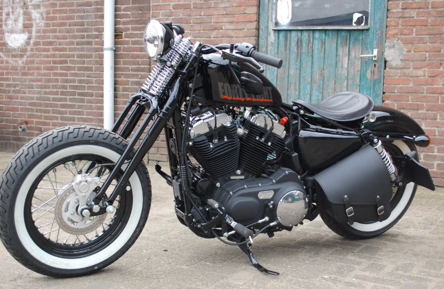 Springer Front End -4 Under Black fits Harley Davidson – TC Bros