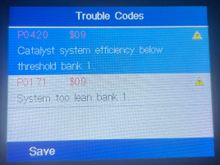Current codes; all monitors OK. 