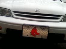 red sox front license plate!!