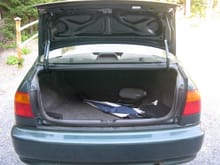 My lovely trunk, with some random assorted items in it.