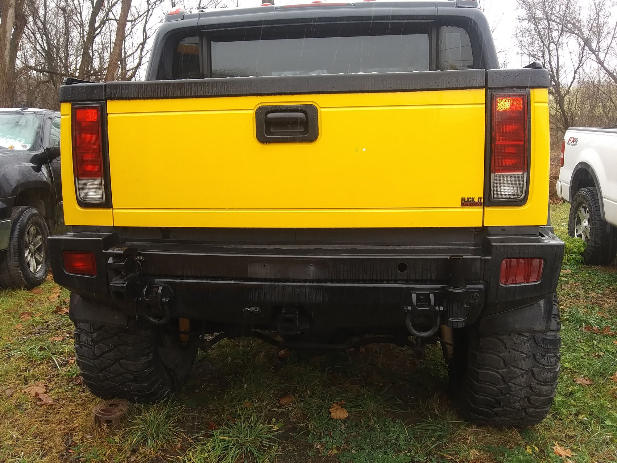 06 H2 SUT. Needs a transfer case and inspected. 128,000 miles. Many new parts. Most recently...$1000 headlights and foglights B.A.F. Fabtech Rear Coil Springs and Rocksliders. Comolete undercarriage undercoated. 38x15.5x20 MT Baja tires. AFE intake. Headers. Dual side exiting exhaust (Cat Delete). Open to reasonable offers. Also, can deliver for additional fee.