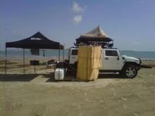 30 Gal water tank with two shower heads and a porta potty!!!