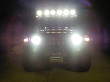 Custom 600W Light Bar and 100W High Beams.