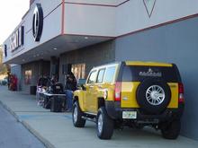 When GHOST RIDER the movie came out, we were there to sell some of our goods and my nephew who is a DJ was there to provide music. Of course we have nothing to do with Ghost Rider the movie or comics, but bikers have long been known as ghost riders, so it's a play on words, so to speak.