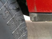 Just barely enough room to fully turn front wheels now that I took off front mud flaps.