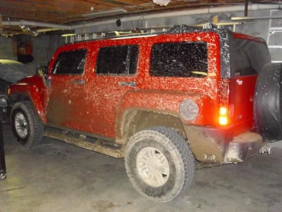 Stuck it in the basement since it was drippin some mudd still