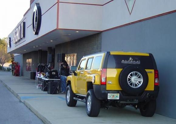 When GHOST RIDER the movie came out, we were there to sell some of our goods and my nephew who is a DJ was there to provide music. Of course we have nothing to do with Ghost Rider the movie or comics, but bikers have long been known as ghost riders, so it's a play on words, so to speak.