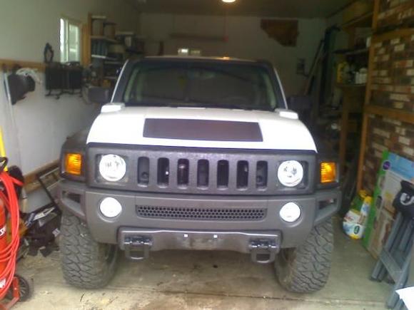 Just bed-lined the front grill and fenders.