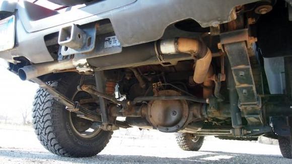 Moroso muffler, 17.5" long and 4" diameter.