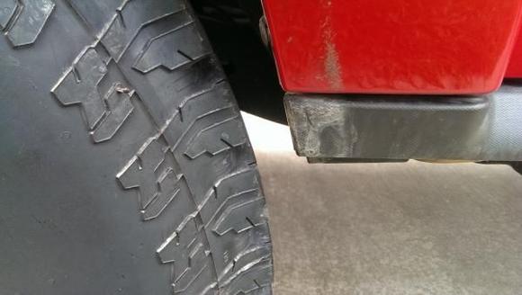 Just barely enough room to fully turn front wheels now that I took off front mud flaps.