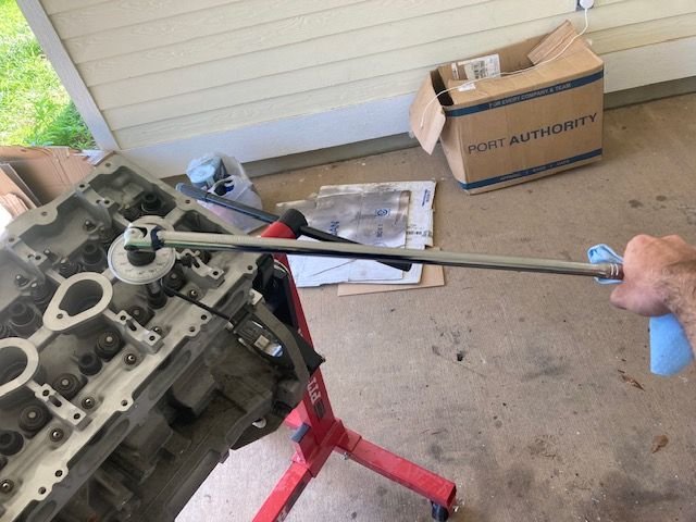 Tighten the cylinder head bolts using an angular gauge.  They should be tightened to 