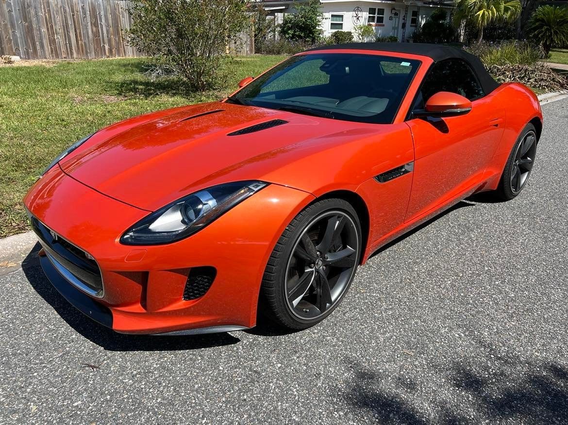 2014 Jaguar F-Type - 2014 Jaguar F-Type S - Used - VIN sajwa6fc3E8K08234 - 42,400 Miles - 6 cyl - 2WD - Automatic - Convertible - Orange - Jacksonville, FL 32233, United States