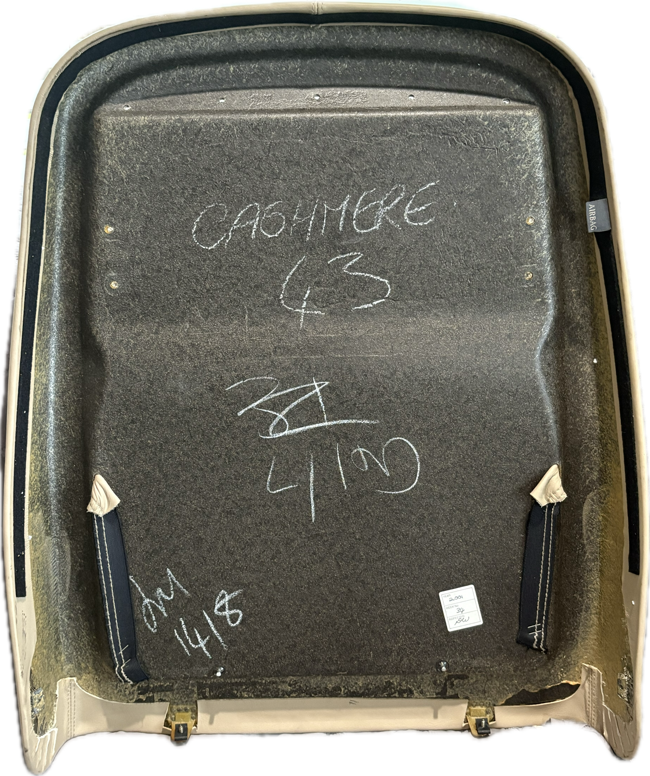 Interior/Upholstery - XJ8 X308 Left and Right Seat Backs for VDP or NON VDP's in Cashmere - Used - 1998 to 2003 Jaguar XJ8 - Tampa, FL 33707, United States