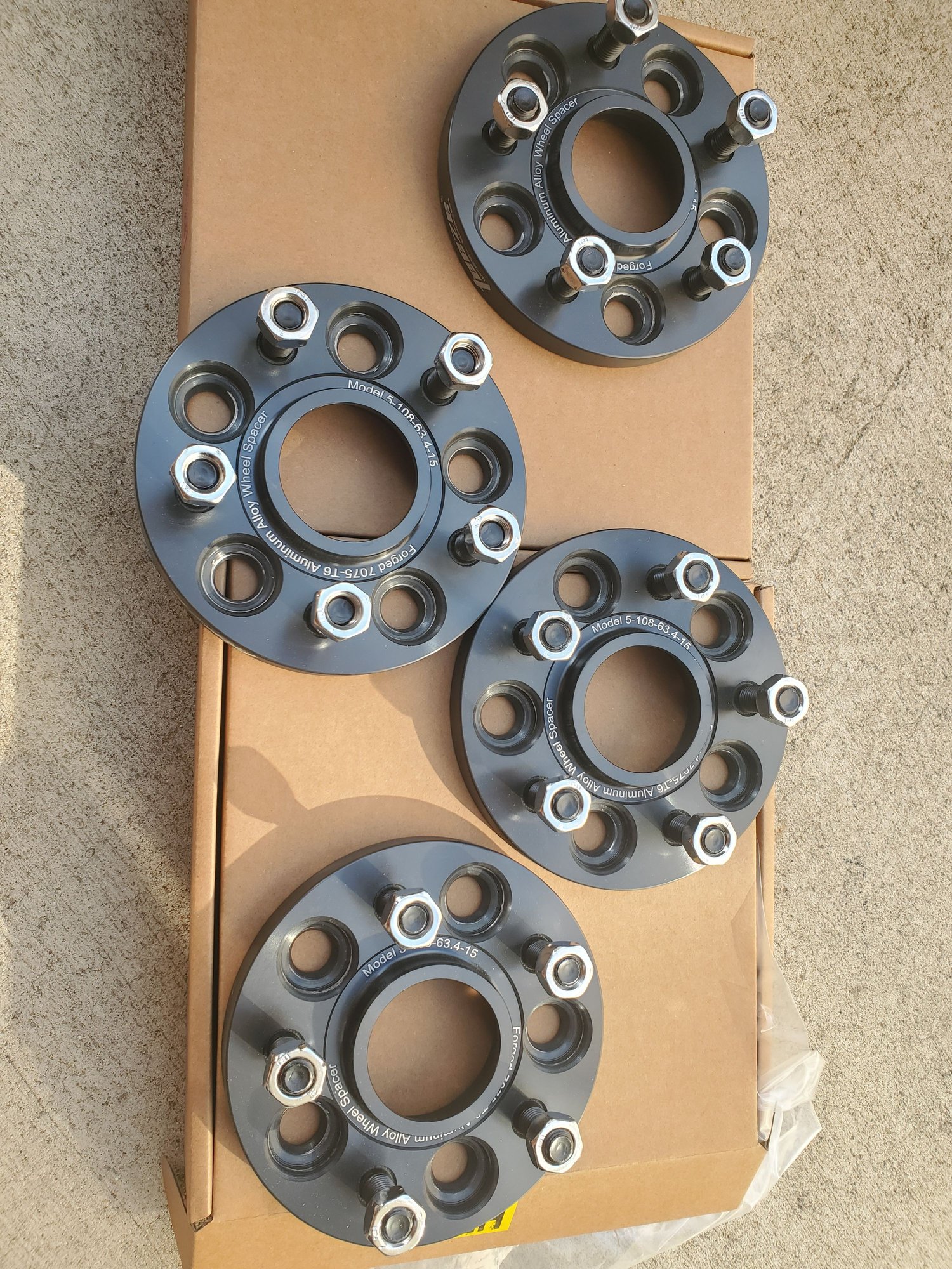 Wheels and Tires/Axles - F type Teeze 15mm black wheel spacers set of 4.  7075 t6 forged aluminum - New - -1 to 2026  All Models - Chicago, IL 60631, United States
