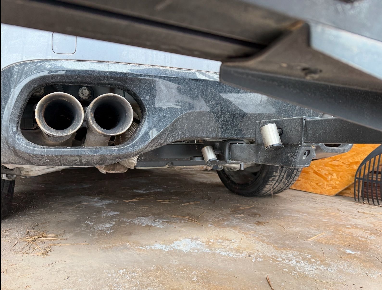 OEM Hitch Mount with Step-Up Bike Rack Adapter Installed