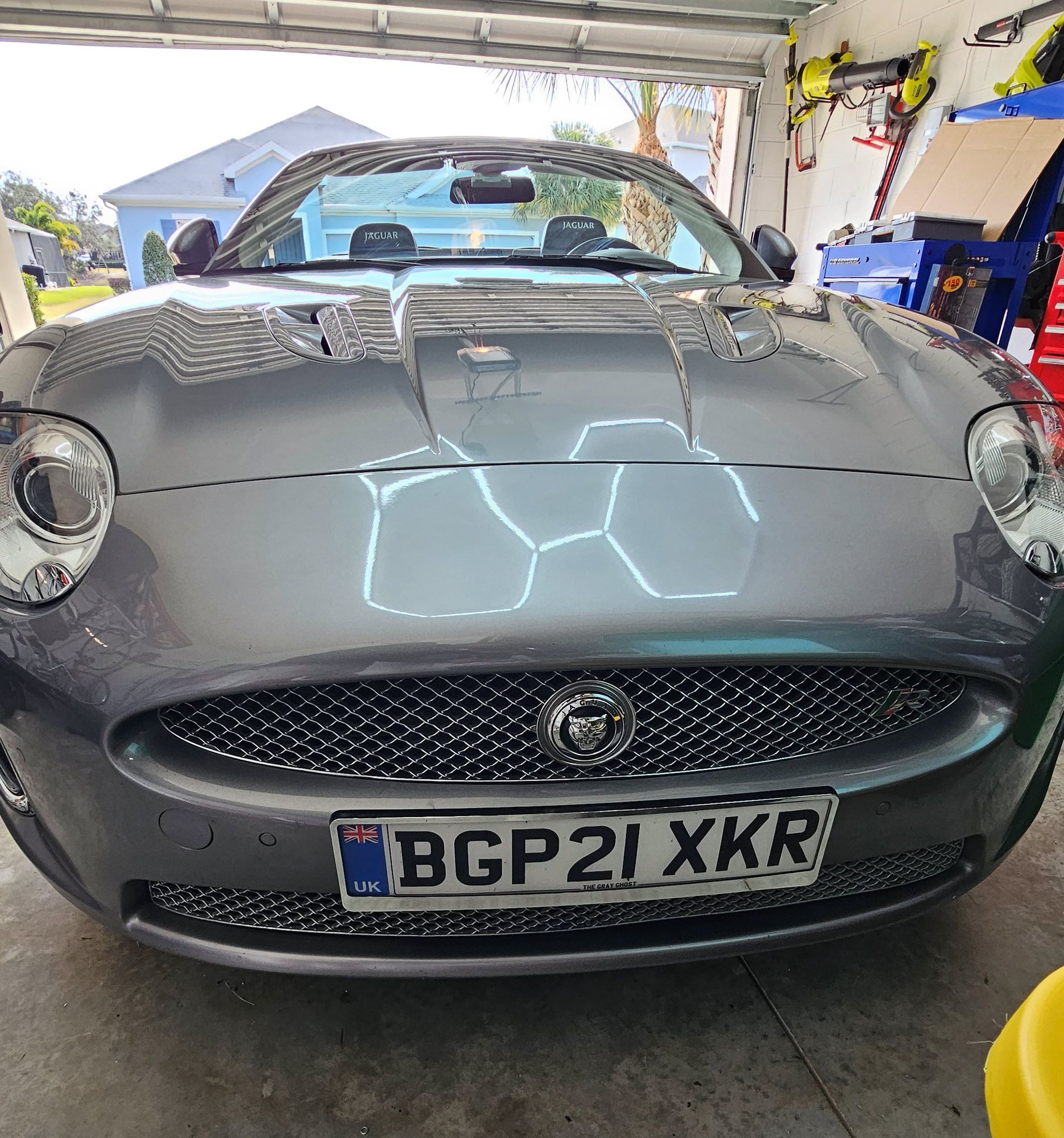 Front bumper with customized license plate