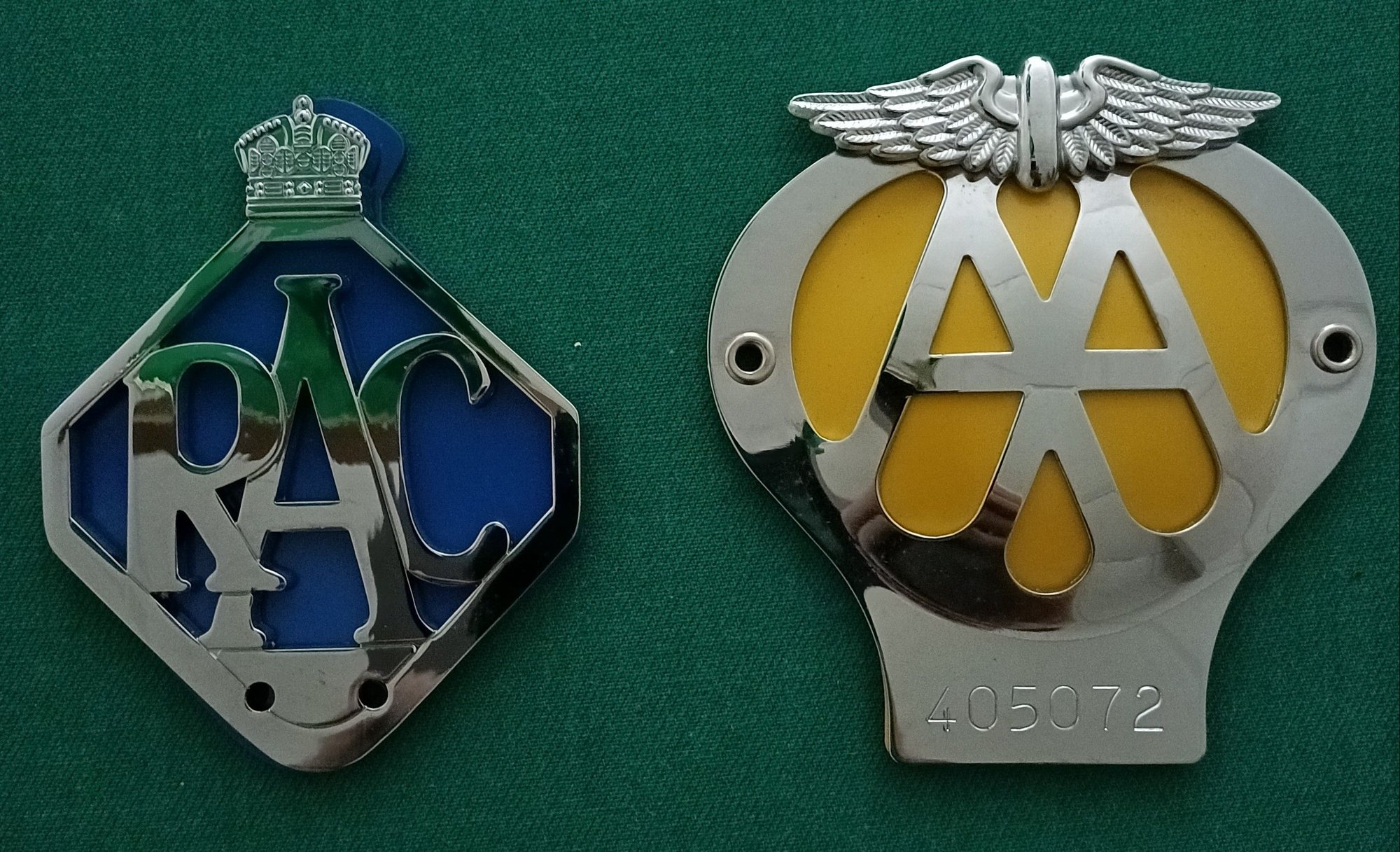 Miscellaneous - RAC and AA badges with mounting hardware. - New - All Years  All Models - Saluda, NC 28773, United States