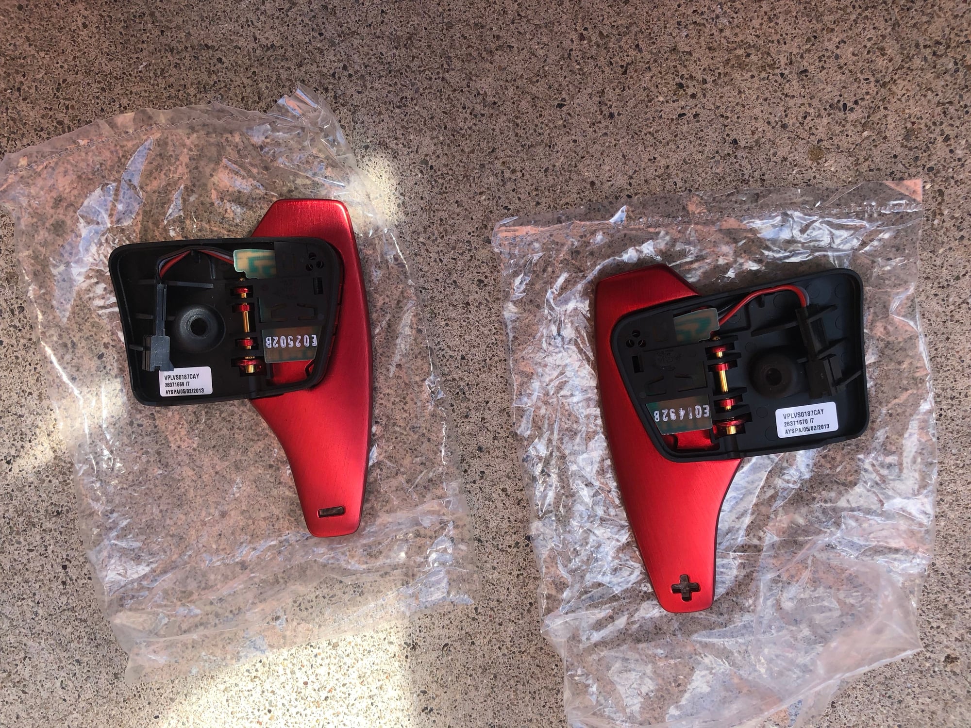 Interior/Upholstery - OEM Red Aluminum Paddle Shifters - Used - All Years Jaguar F-Type - Burlingame, CA 94010, United States