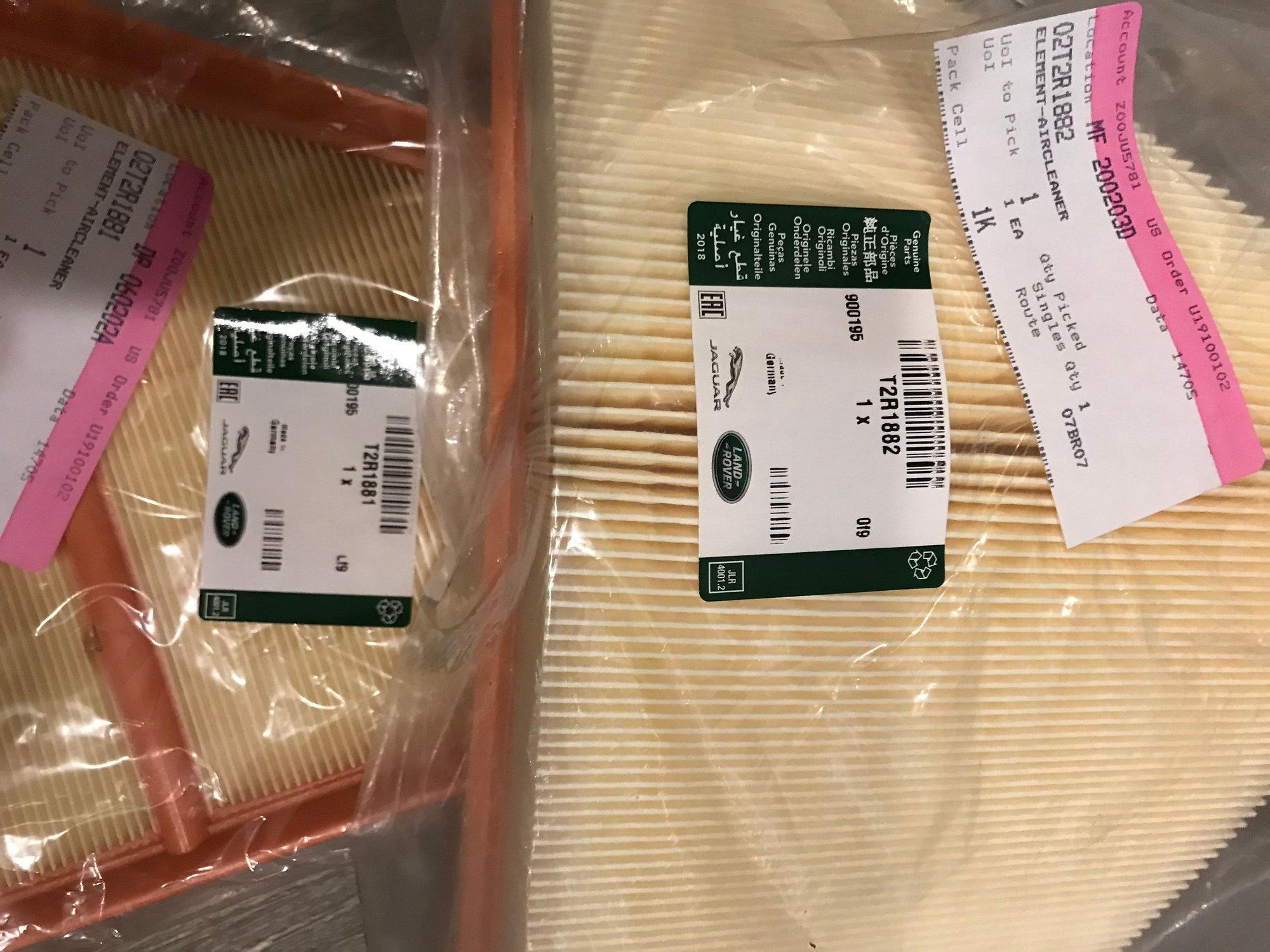 Engine - Intake/Fuel - F-Type air filter set - New - 2015 to 2020 Jaguar F-Type - Los Angeles, CA 90025, United States