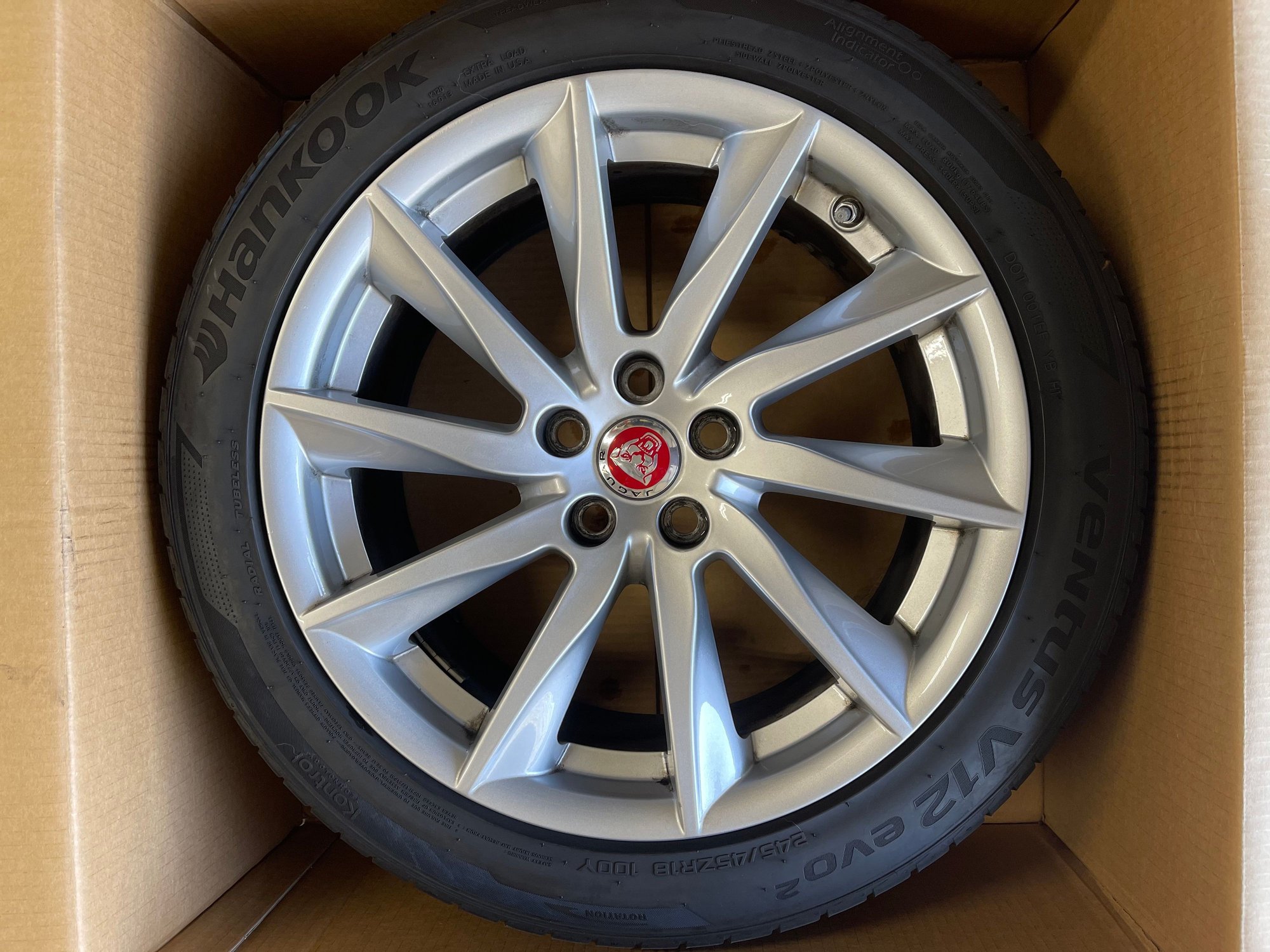Wheels and Tires/Axles - Full Set Stock 18" Jaguar F-Type Wheels with Ventus V12 Tires + Motorsport Spacers - Used - 2016 to 2021 Jaguar F-Type - Fullerton, CA 92832, United States