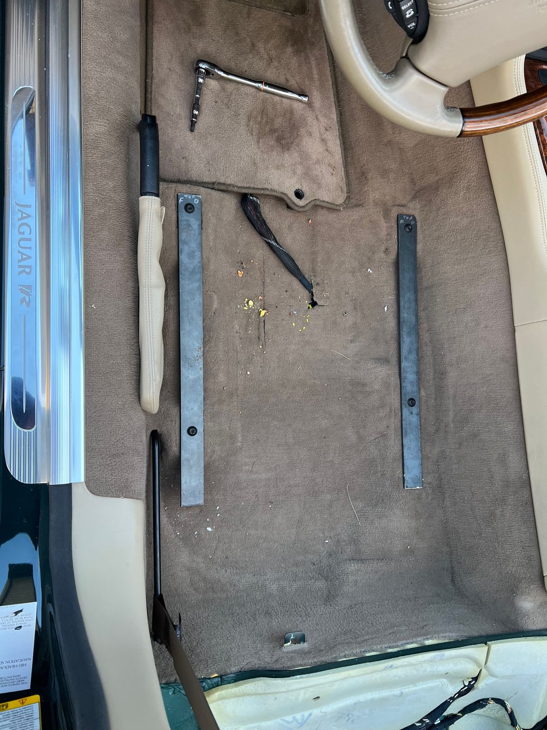Rails bolted to stock holes (new holes not in yet)
