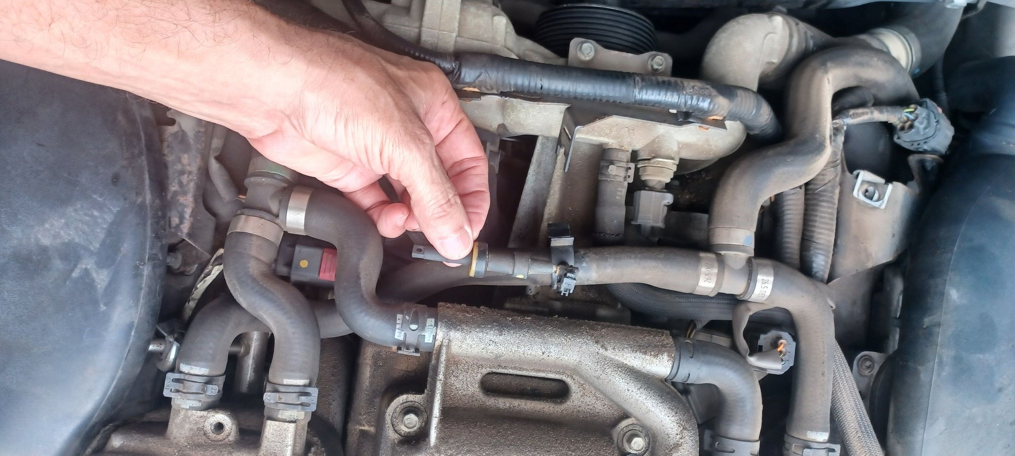 Unknown part that was connected via clip to the intercooler coolant hose crossover