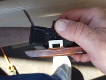 Pty edge clips back to release switch housing.