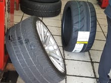 This is when i first got them and was switching my Pirelli P-Zero 295s for the R888r 285
