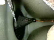 I thought the blade here was a bit too close to the firewall… I didn’t want to cut it too close and risk a leak in the car