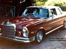 '69 Benz 280 SE Coupe a gorgeous car.... (before I became a cat lover)