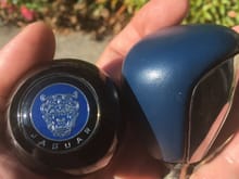 Saw British Autowood selling the wood knob with blue growler on ebay. Decided to see if Saul could combine the two.