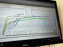 Green line was stock power