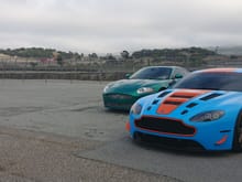It speaks volumes when this XKR can stand shoulder-to-shoulder with an Aston Martin Vantage in custom Gulf liveries for most beautiful in a scene.