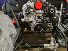 Engine from the front.