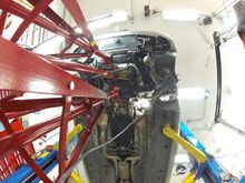 Before: Sub-frame hanging loose