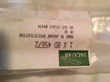 Label for trim piece in photo above.