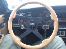 The wheel is lacking the center bolster.  Just a  block that cleans things up a bit.