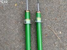 Both are identical part no. 
So the longer shaft is stuck frozen
The shorter one can be pushed