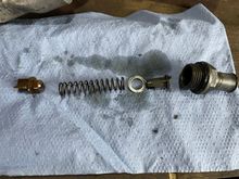 Oil pressure relief valve.