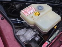 The Master Cylinder Actuator: This one is in 'Cherry' but its easy to take out all in one piece
Watch out for dripping Brake Fluid!
It's going to make a mess!