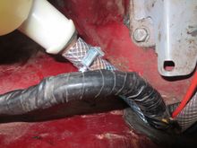 Filler fitting join to supply hose. I used a brass hose joiner, epoxied into the OEM fitting