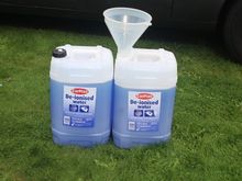 Blue Antifreeze mixed 50/50 with Deionized Water (How decadent is that!) but I live in a Hard Water Area, so only the best for my Baby.
