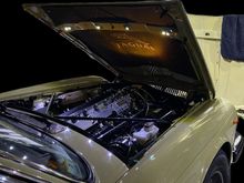 Lighted Fiberglass sound deadening backed Hood Liner