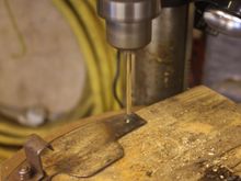 Drilling out what was left of the old Thread