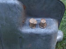 Apart from the Fuel Tank Filler and one or two breather Pipes these Fuel Pipe Connectors are all that holds the Tank in apart from the fact its wedged in tight with rubber blocks on each side