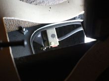 Just about to lower the Brake Pedal of the Master Cylinder Actuator into the hole near the Firewall