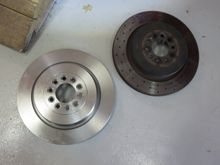 New rotor on the left, old to the right