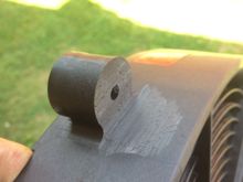 To make room for the rubber fan-to-Jag-shroud air seal.