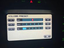 Volume preset, accessed through the "Menu" button